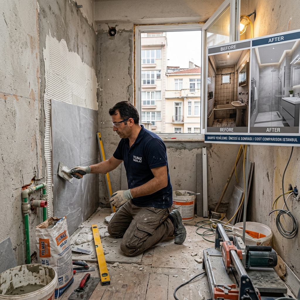 İstanbul'da Banyo Tadilat Maliyeti 2026: m² Başına Ne Kadar?